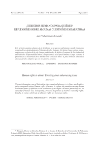 ¿derecHos HuManos Para QuiÉnes? reFLeXiones soBre aLGunas