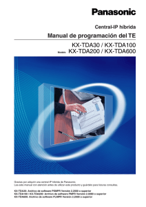 Manual de programacion del TE