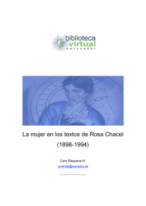 La mujer en los textos de Rosa Chacel (1898-1994)