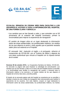 NP nueva página web - CO.SA.GA. Cooperativa Sanitaria de Galicia