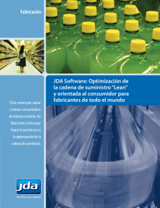 Fabricación JDA Software: Optimización de la cadena de suministro