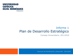 Plan de Desarrollo Estratégico - Universidad Católica Silva Henríquez
