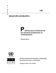 desarrollo productivo - Comisión Económica para América Latina y