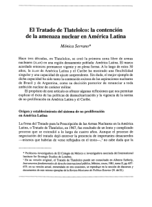 El Tratado de Tlatelolco: la contención de la amenaza nuclear en