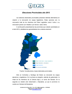Elecciones Provinciales año 2013