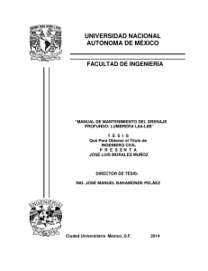 Manual de Mantenimiento Drenaje Profundo: Lumbrera L8A-L8B