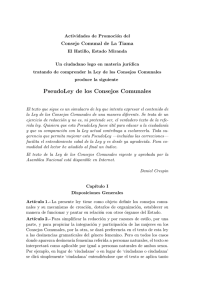 PseudoLey de los Consejos Comunales, Noviembre de 2007