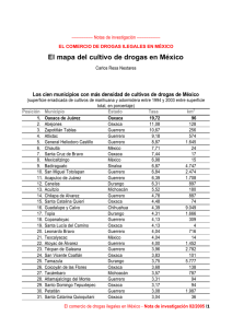El mapa del cultivo de drogas en México