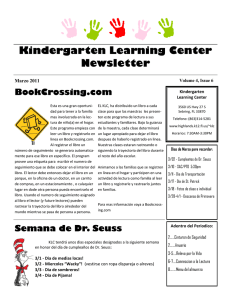 Kindergarten Learning Center Newsletter