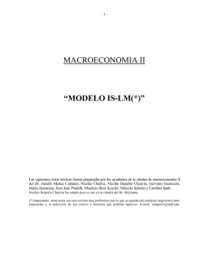 MACROECONOMIA II “MODELO IS