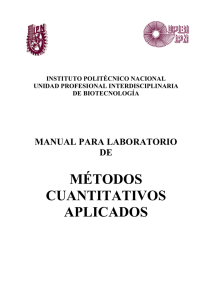 métodos cuantitativos aplicados - Biblioteca UPIBI