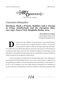 Hewitson, Mark y D`Auria, Matthew (eds.): Europe in Crisis