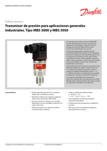 Transmisor de presión para aplicaciones generales