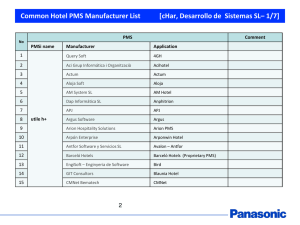 Common Hotel PMS Manufacturer List [cHar