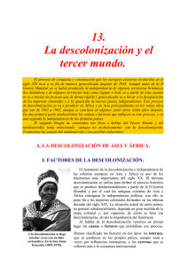 Tema 13. Descolonización y Tercer Mundo.