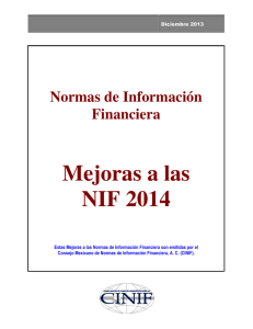 Mejoras a las NIF 2014 - Consejo Mexicano de Normas de