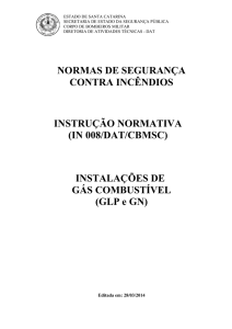 IN 008/DAT/CBMSC – Instalações de Gás Combustível (GLP e GN)