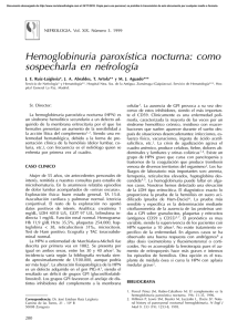 Hemoglobinuria paroxística nocturna: como sospecharla en nefrología