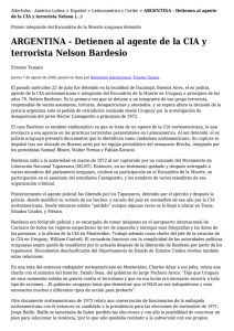 ARGENTINA - Detienen al agente de la CIA y terrorista