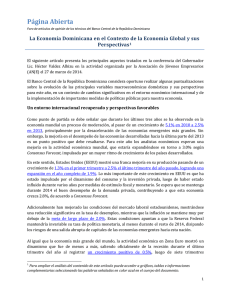 La Economía Dominicana en el Contexto de la Economía Global y