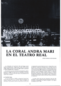 La Coral Andra Mari en el Teatro Real, José Manuel Michelena