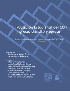 Población Estudiantil del CCH ingreso, tránsito y egreso