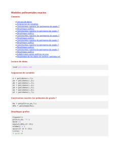Modelos polinomiales exactos