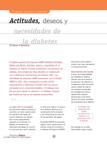 Actitudes, deseos y necesidades de la diabetes