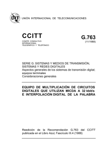 Rec. CCITT G.763 - EQUIPO DE MULTIPLICACI.N DE CIRCUITOS