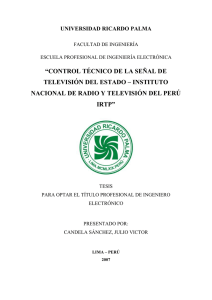 Control Técnico De La Señal De Televisión Del