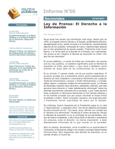 Ley de prensa Chile y derecho a la información