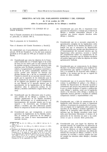 Directiva 98/71/CE del Parlamento Europeo y del Consejo