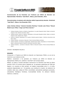 Caracterización de los Pacientes con Trastorno por Déficit de