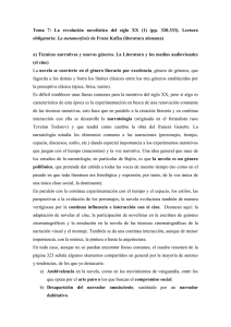 Tema 7: La revolución novelística del siglo XX (1) (pp. 320