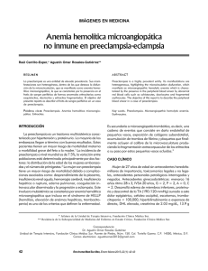 Anemia hemolítica microangiopática no inmune en