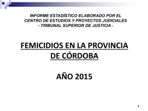 Año 2015 - Justicia Córdoba