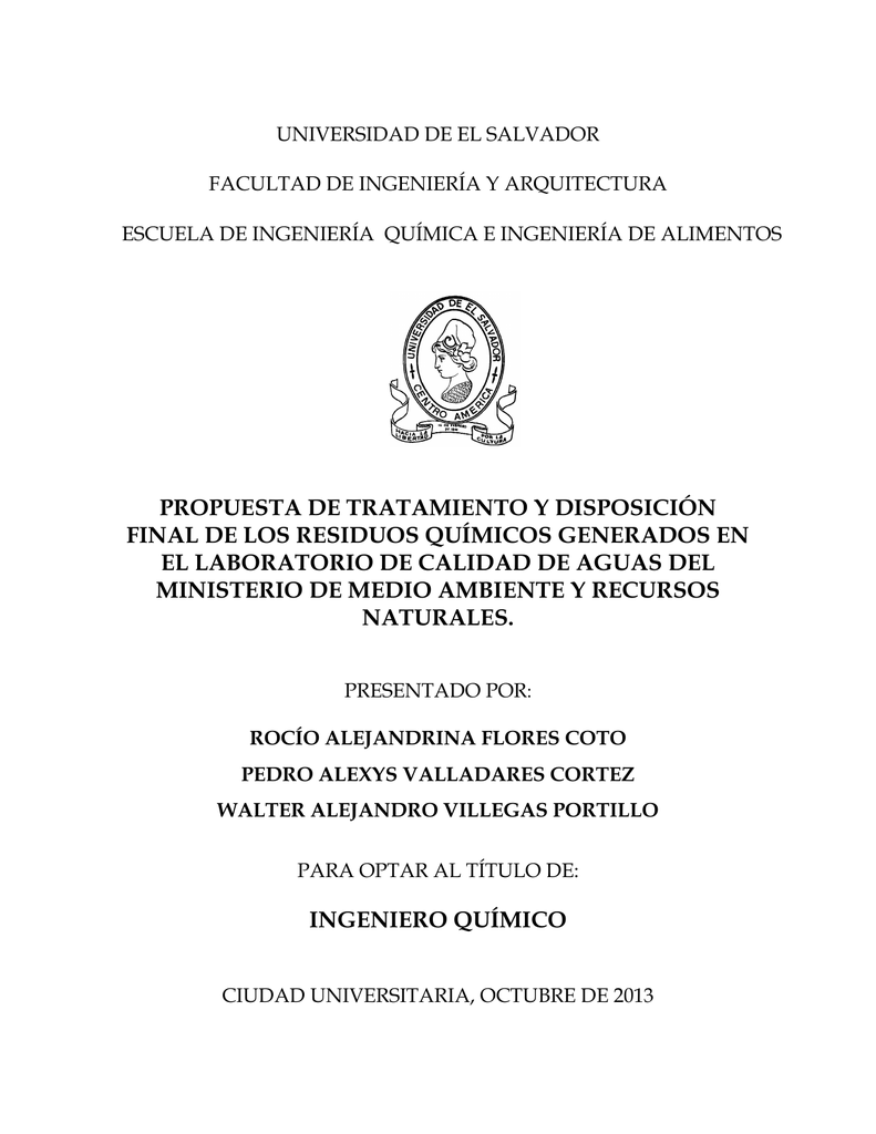 Propuesta De Tratamiento Y Disposicion Final De Los