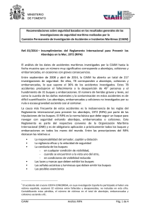 01/2014 Incumplimientos del RIPA