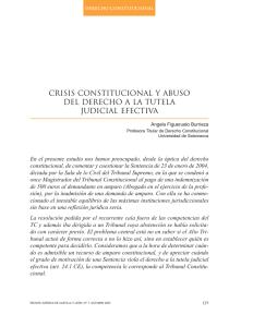 crisis constitucional y abuso del derecho a la tutela judicial efectiva