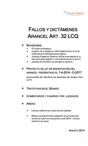 ARANCEL ART. 32 LCQ