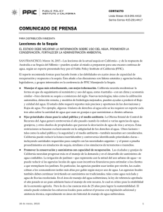 Press Release in Spanish - Public Policy Institute of California