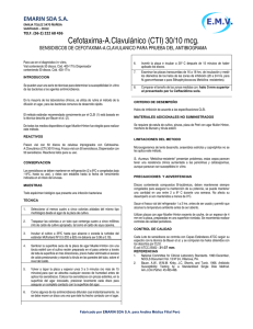 Cefotaxima-A.Clavulánico (CTI) 30/10 mcg.