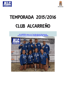 Resumen 2015-16 - Club Alcarreño de Salvamento