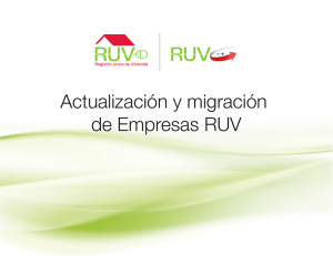 Actualización y migración de Empresas RUV
