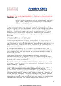 La violencia y los cambios socioculturales en las