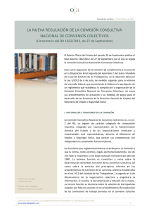 la nueva regulación de la comisión consultiva nacional de