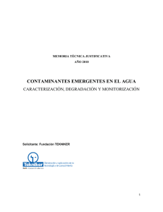 CONTAMINANTES EMERGENTES EN EL AGUA