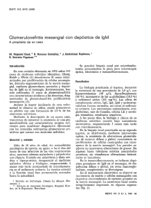 Glomerulonefritis mesangial con depósitos de IgM