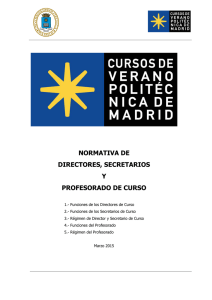 normativa de directores, secretarios y profesorado de curso