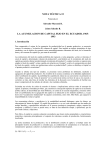 NOTA TÉCNICA 15 LA ACUMULACION DE CAPITAL FIJO EN EL